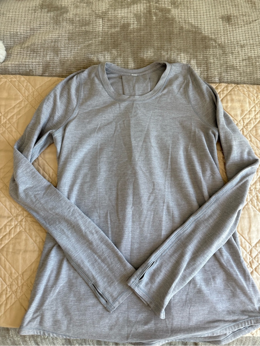 lululemon athletica Light Gray Long-Sleeve Crew Tee